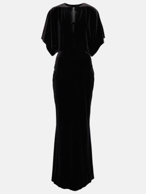Maksi suknelė velvetinis Norma Kamali juoda