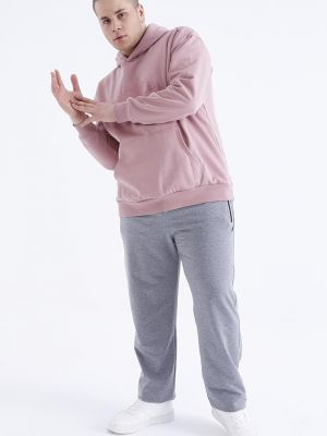 Меланжевый спортивный костюм на молнии с карманами Tommylife серый