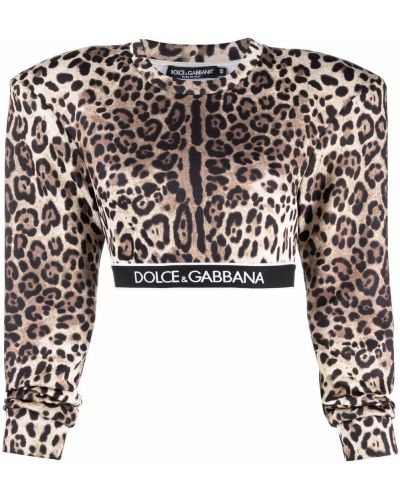 Sudadera con estampado leopardo Dolce & Gabbana