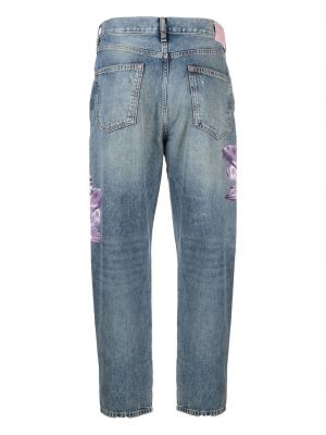 Geblümte skinny jeans mit print Scotch & Soda blau