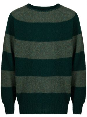 Maglione di lana a righe Ymc verde