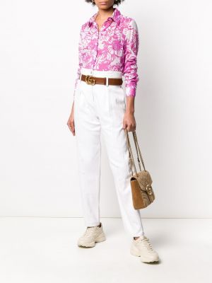 Camisa de flores Gucci Pre-owned blanco