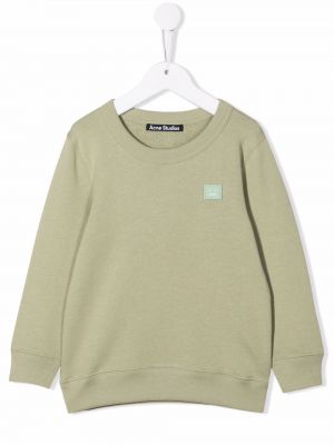 Rund hals hettegenser for jenter Acne Studios Kids grønn