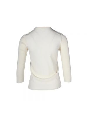 Top de lana Hermès Vintage blanco