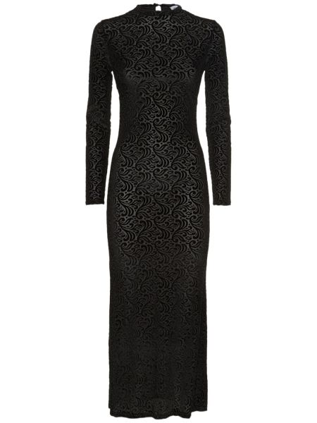 Šaty s odhalenými zády jersey Musier Paris - černá
