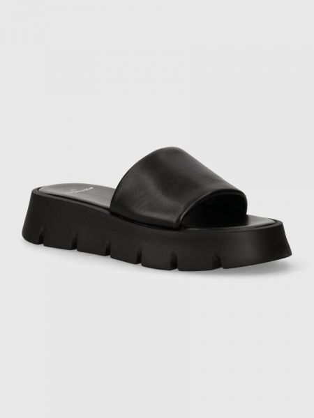 Sandale din piele cu platformă Copenhagen negru