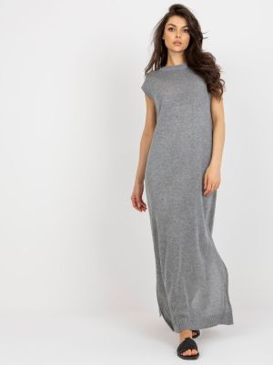 Pletené pletené šaty Fashionhunters šedé