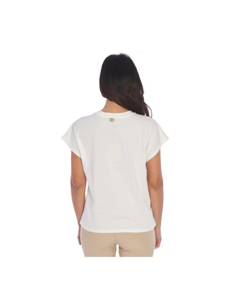 Camiseta con estampado Twinset blanco