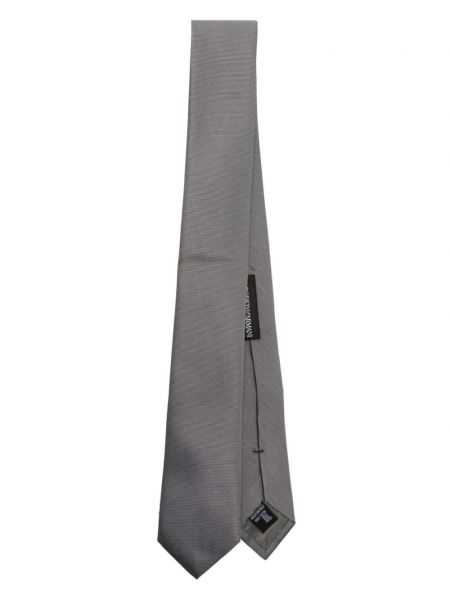 Svilena kravata Emporio Armani siva