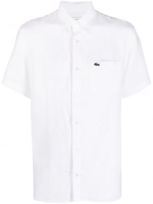 Košile s výšivkou Lacoste bílá