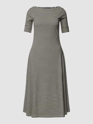 Sukienka midi w paski Lauren Ralph Lauren czarna