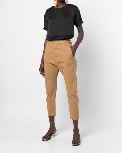 Pantalones de cintura alta Nili Lotan marrón