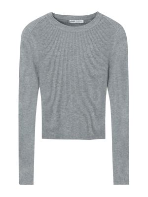 Пуловер Pull&bear сиво