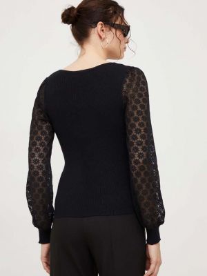 Gyapjú pulóver Answear Lab fekete