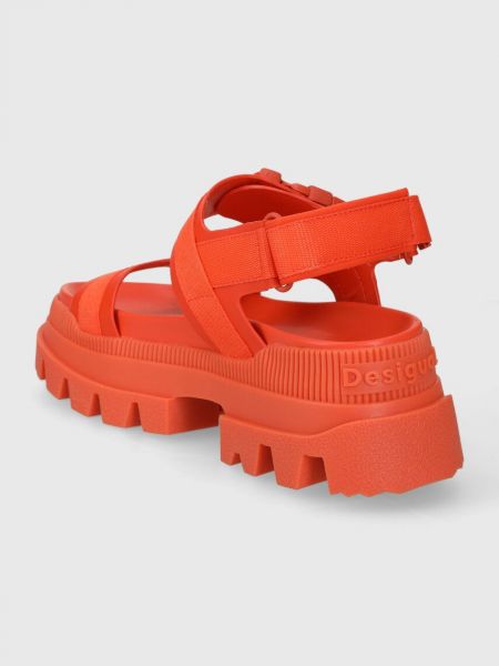 Sandale cu platformă Desigual portocaliu
