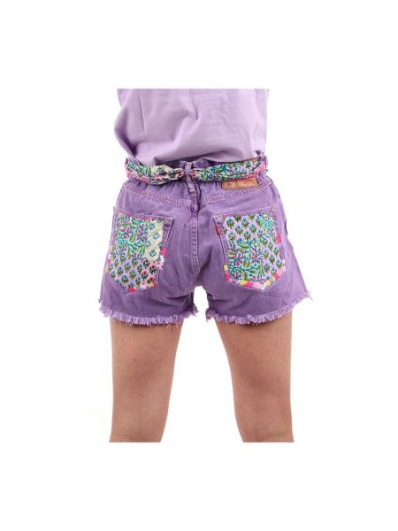 Pantalones cortos vaqueros Mc2 Saint Barth violeta