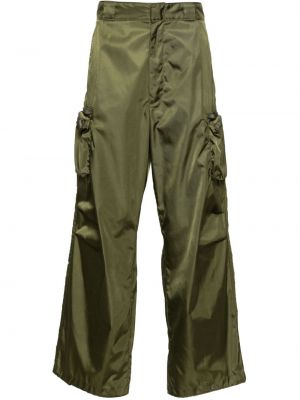 Pantaloni cargo cu croială lejeră Prada verde