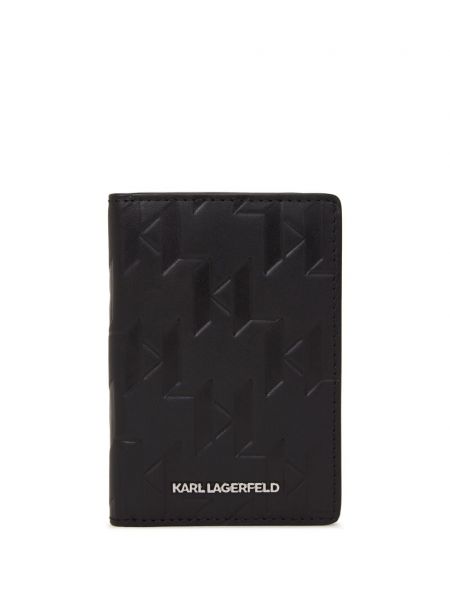 Kožni držač kartice Karl Lagerfeld crna