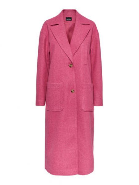 Kabát relaxed fit Pieces růžový
