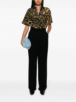 Hemd mit print mit leopardenmuster mit taschen Christian Wijnants