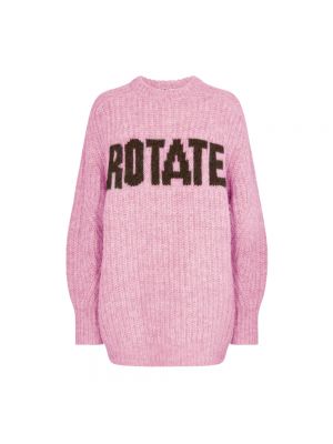 Sweter oversize Rotate Birger Christensen różowy