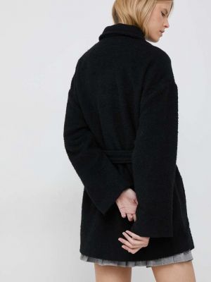 Oversized gyapjú kabát United Colors Of Benetton fekete
