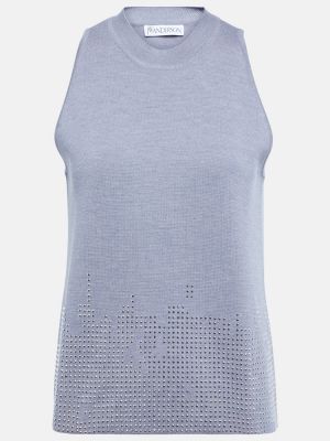 Haut en laine à imprimé Jw Anderson gris