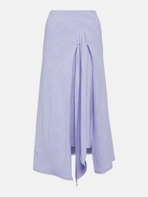 Asimetrična maksi suknja Victoria Beckham ljubičasta