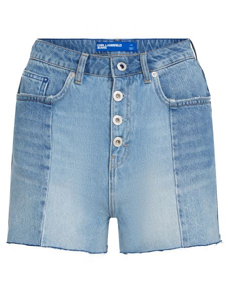 Nohavice s vysokým pásom Karl Lagerfeld Jeans modrá
