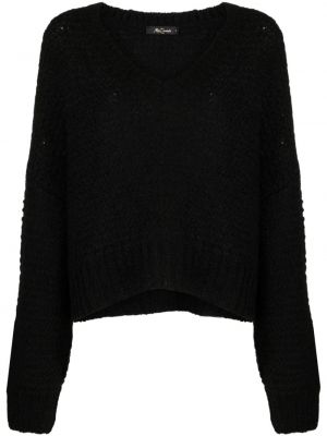 Пуловер с v-образно деколте Mes Demoiselles черно