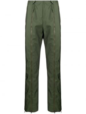 Pantaloni cu picior drept cu fermoar Post Archive Faction verde