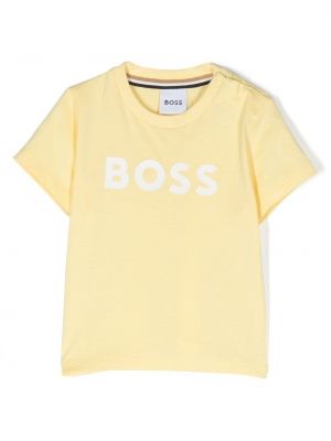 T-shirt con stampa Boss Kidswear giallo
