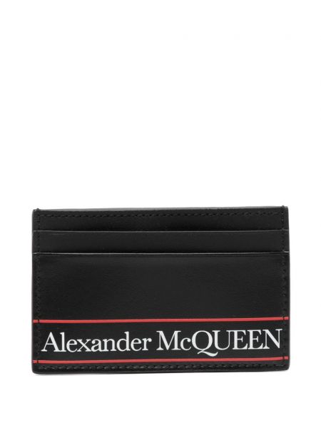 Stribet kortholder Alexander Mcqueen sort