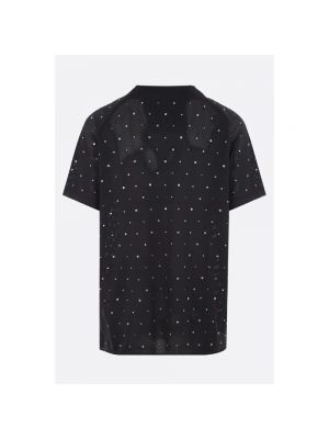Camisa de malla de cristal Givenchy negro