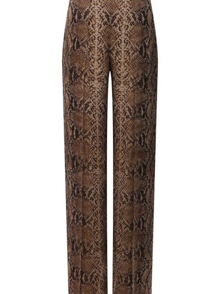 Шелковые брюки Ralph Lauren коричневые