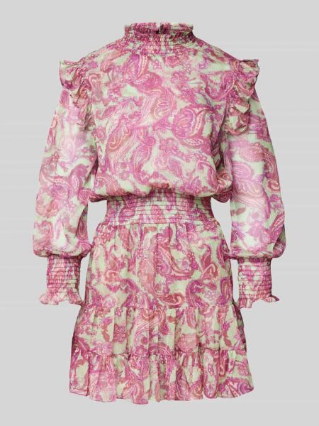 Sukienka koktajlowa szyfonowa z wzorem paisley Adlysh