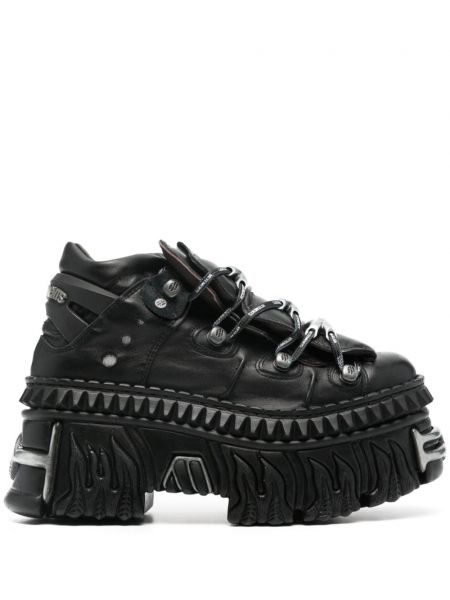 Sneakersy skórzane Vetements czarne