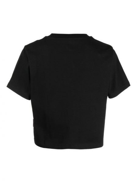 T-krekls ar pērlītēm Izzue melns
