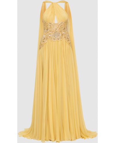 Жовта шовкова сукня Zuhair Murad