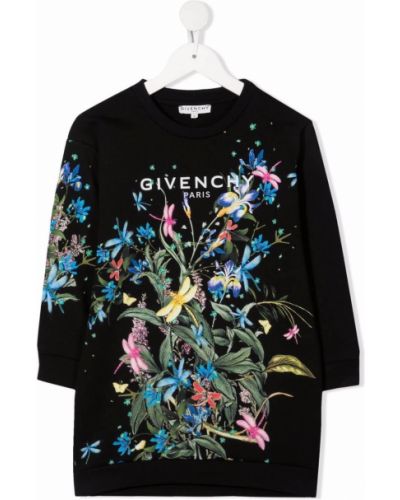 Trykt dress for jenter Givenchy Kids svart