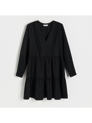 Mini šaty s volány Reserved černé