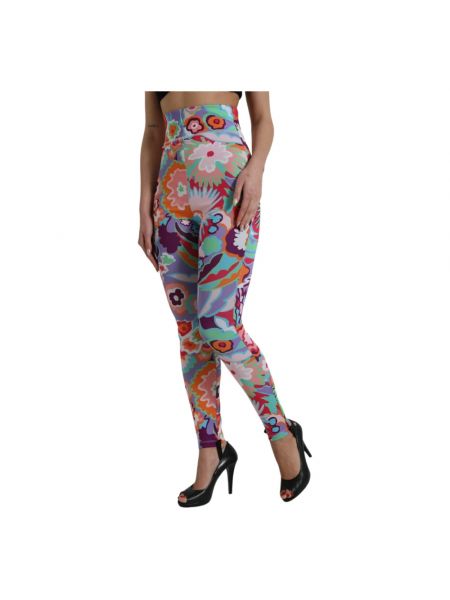 Pantalones cortos de cintura alta de flores con estampado Dolce & Gabbana negro