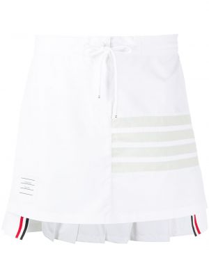 Falda midi plisada Thom Browne blanco