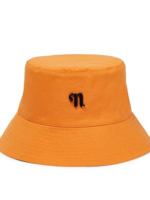 Памучна шапка Nanushka оранжево