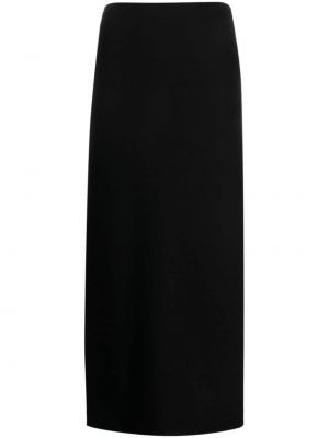 Vlnená midi sukňa Giorgio Armani čierna