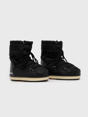 Нейлоновые зимние ботинки Moon Boot черные