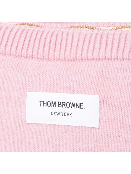 Bolso shopper de punto Thom Browne rosa