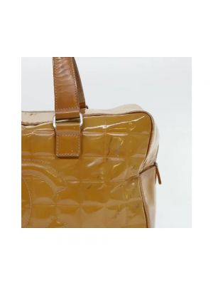 Bolsa de cuero Chanel Vintage amarillo