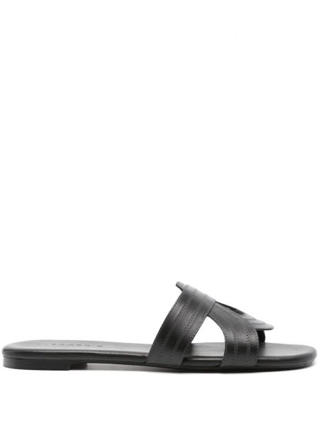 Kožené sandály Clergerie černé