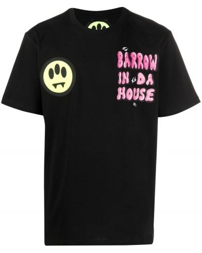 Bombažna srajca s potiskom Barrow črna